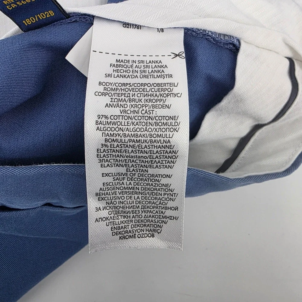 Polo Ralph Lauren Mens Stretch Classic Fit Chino Shorts Blue Size 40 Golf Preppy